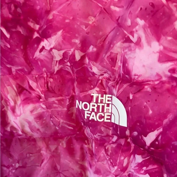 North Face Girls Reversible Black Jacket with Pink inside size M - Picture 7 of 9